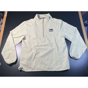 Unknown Brand Men's Light Cream Quarter-Zip Pullover Jacket